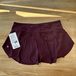 NWT Lululemon burgundy Quick Pace skirt - size 10